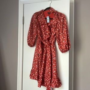 Brand new Ann Taylor floral faux wrap dress with tie waist